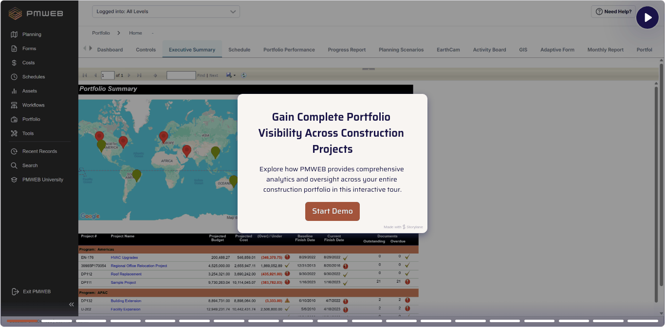 Visibility & Analysis - PMWEB